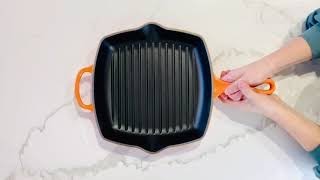 Le Creuset Signature Series Square Skillet Grill [upl. by Ojillek]