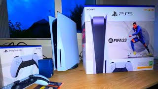 PlayStation 5  Déballage 2 Manette  FIFA 23 Bundle Unboxing France [upl. by Lalise]