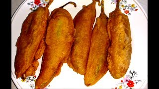 Mirchi Bajji Recipe English Subtitles [upl. by Blunk840]