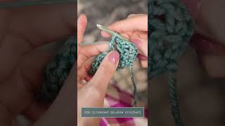 StepbyStep How to Make a Crossed Double Crochet for the Elegant Aurora Crochet Shawl [upl. by Ahsinrac]