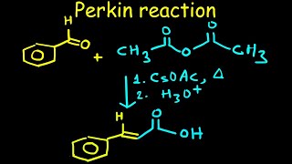 Perkin reaction  Complete reaction mechanism  Perkin condensation reaction [upl. by Simonne603]