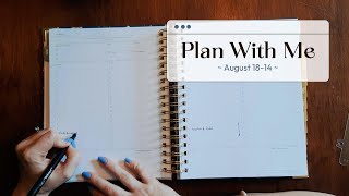 Weekly Plan With Me  August 1824  Daily Planner  Functional Planner  Homeschool Planning [upl. by Ezalb]