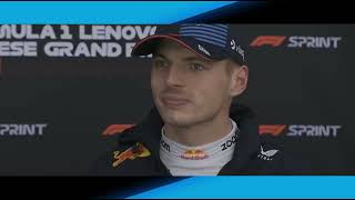 Max Verstappens PostSprint Qualifying Interview on getting his lap time deleted at the Chinese GP [upl. by Suolkcin136]