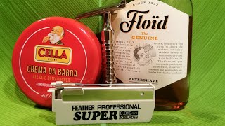 💈Δοκιμή λεπίδων Feather Super με Razorock Hawk V3 Cella Boti Ice Blue και Floid The Genuine💈 [upl. by France]