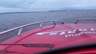 Airboat Crossing Lake Michigan in February [upl. by Jobyna]