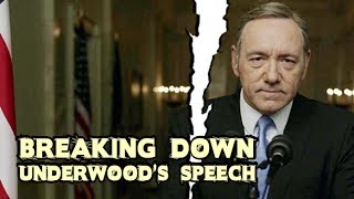 House of Cards Season 5 PREVIEW Breaking Down Underwoods War Speech [upl. by Ydniahs454]