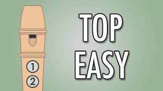 TOP 10 VERY EASY Recorder Songs for Beginners [upl. by Sirk]