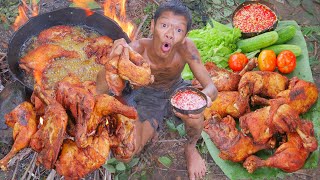 Exploring The Wild One Mans Adventure Eating Chicken In The Jungle [upl. by Nyrad]