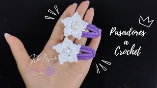 Pasadores Tejidos a Crochet  Broches Para el Cabello en 5 min  DIY ¡Emprende desde Casa [upl. by Reh]