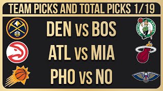 FREE NBA Picks Today 11924 NBA Picks and Predictions [upl. by Akyeluz]