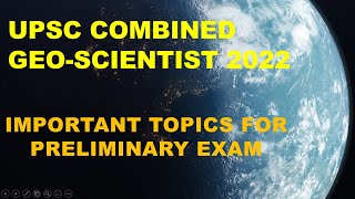 combined geoscientist examination UPSC geophysicist exam preparation Geoscientist study material [upl. by Linders]