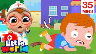 Baby John To The Rescue  Doctor Checkup Song  Kids Songs amp Nursery Rhymes by Little World [upl. by Aiht]