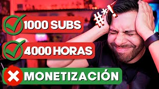 ¿Monetizar en YouTube Este fue mi ERROR Evita que esto te pase [upl. by Ferdinanda]