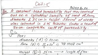 Unit5  Constant Head and falling head Permeameter  Soil Mechanics  Prashant YT  CTEVTPUTUKU [upl. by Anelaj]