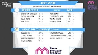 Burghley Park CC Saturday 1st XI v Skegness CC 1st XI [upl. by Radburn]