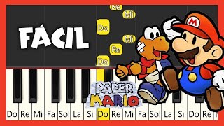 Paper Mario Koopa Village  Pueblo Koopa  TUTORIAL DE PIANO FÁCIL [upl. by Nylyak]