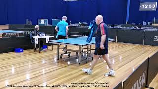 2024 National Veterans TT Champ Berry Griffiths NZL vs Paul Langley SA O50F 5th Set [upl. by Nixie683]