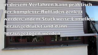 Rolladen Lamellen austauschen ohne Deckel zu öffnen Option 2 Neubau Rollladen 9 [upl. by Seamus]