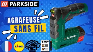 AGRAFEUSE SANS FIL Parkside PAT 4 D5 FRANCE FRANÇAIS LIDL [upl. by Frankhouse528]