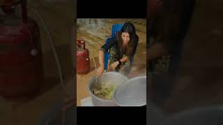 Lahari Shari enjoying cooking for festival [upl. by Nuy]