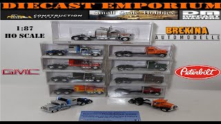 187 HO Scale Brekina 1980 GMC Generals amp 1955 Peterbilt 281s Tractors  New Years Day Special [upl. by Nylrebmik]