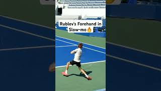 Andrey Rublev MASSIVE Forehand SlowMotion 😳 [upl. by Nivat]