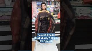 beautiful chanderi maheshwari cotton silk suit restock ajrakh youtubeshorts reels [upl. by Asilaj368]