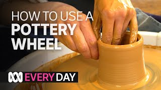 How to make a bowl on a pottery wheel  Everyday  ABC Australia [upl. by Ecydnak]