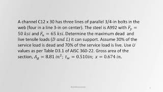 STDN101102164 Determine the tensile strength of a channel section [upl. by Yursa]