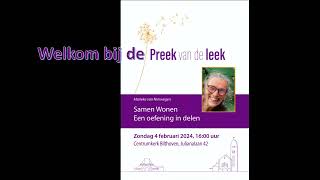 Preek van de Leek Marieke van Nimwegen 4 februari 2024 [upl. by Aleahc]