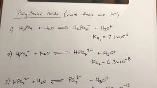 Polyprotic acids H3PO4 [upl. by Grath]