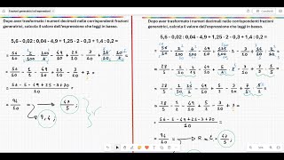 Espressione con numeri decimali  Dal numero decimale alla frazione [upl. by Nimar]