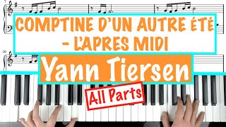 How to play Comptine dun autre été Laprèsmidi  Yann Tiersen Amelie Theme Piano Tutorial [upl. by Errol]