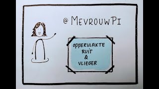 Oppervlakte ruit en vlieger berekenen  Wiskunde uitleg vmbo [upl. by Eux]