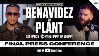 Benavidez vs Plant FINAL PRESS CONFERENCE  BenavidezPlant [upl. by Kenn]