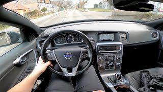 Volvo V60 D4 20d 181HP Automat Aisin 8G 2014 POV Test Drive amp Acceleration 0100  4K 176 [upl. by Yrelle]