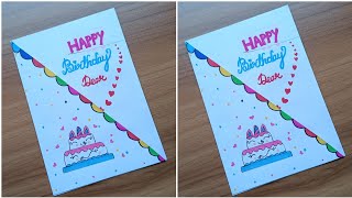 DIY Happy Birthday greeting card for best friend  Birthday card ideas easy Handmade [upl. by Thisbe]