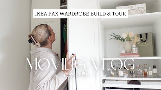 MOVING VLOG  EPISODE 3  BUILDING MY IKEA PAX WARDROBE amp IKEA PAX WARDROBE ORGANISATION TOUR [upl. by Jaela302]