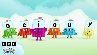 Vowel and Consonants Fun Adventure Exploring Letters  Learn to spell  officialalphablocks [upl. by Napas]