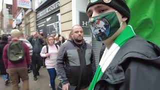 Disgraceful Celtic Fan at Palestine Protest in Manchester [upl. by Dryfoos]