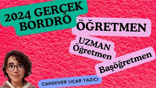 2024 OCAK Güncel Bordro İnceleme  Uzman Öğretmen  Başöğretmen  Öğretmen  Alan Öğretmeni [upl. by Kile153]