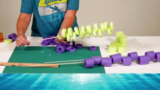 Pool Noodle Coral  Scuba VBS Decorating [upl. by Aliab683]