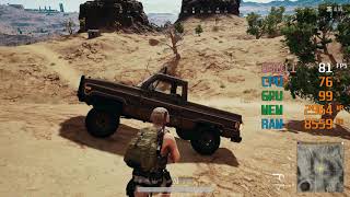 GeForce GTX 1060 3GB  Intel Core i54690K  PUBG FPS Test Miramar High [upl. by Anyahs]