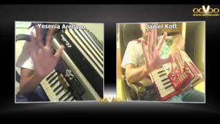 Varsouviana  an accordion lesson using ooVoo  Palmer Hughes Book 2  p38 [upl. by Eartha]