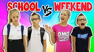 NIGHTTIME ROUTINE SCHOOL DAY vs WEEKEND [upl. by Eecram]