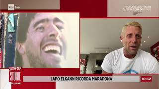 Addio a Diego Armando Maradona la commozione di Lapo Elkann  Storie Italiane 26112020 [upl. by Kirrad]