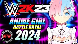 8 ANIME GIRL BATTLE ROYAL 2  WWE 2K23  Pokemon SPY x Family Evangelion   WAIFU CHAMPIONSHIP [upl. by Rebmaed948]