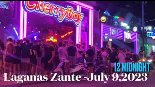 LAGANAS ZAKYNTHOS ISLAND  JULY 92023  12 midnight  Summer Time  LifeinZante [upl. by Tran]