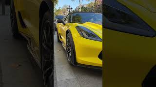 Yellow Chevrolet Corvette Z06 parked [upl. by Kalk534]