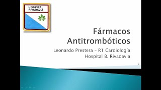 Farmacos Antitromboticos NOACÂ´s y Fibrinoliticos [upl. by Neyuh]